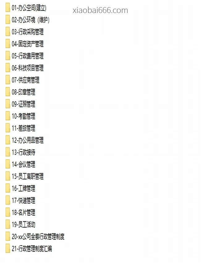 行政管理制度模板大合集