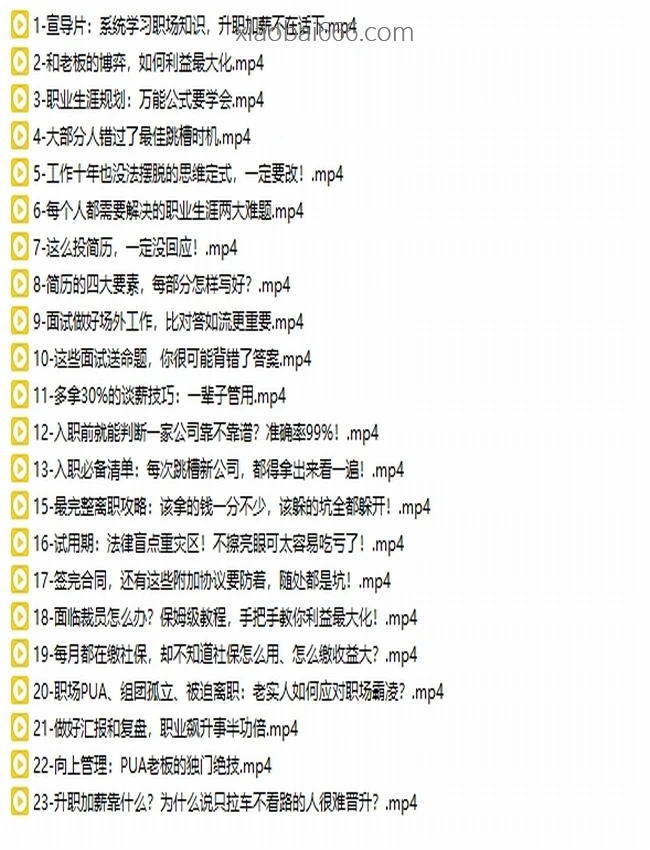 职场生存图鉴：拿下令你心动的offer 视频合集