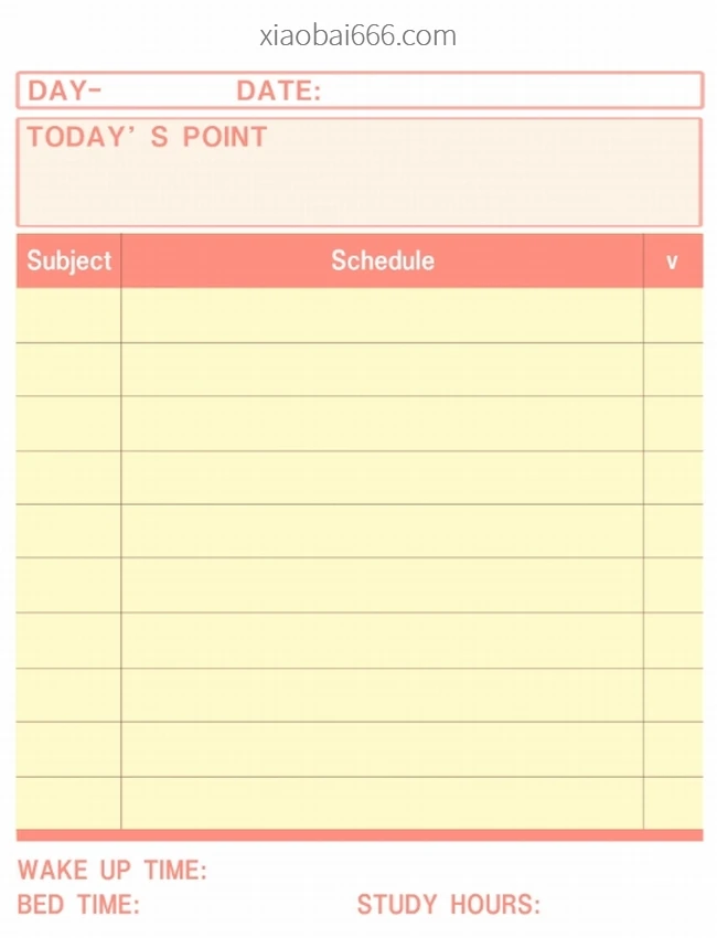 计划表，适用于日常计划和考研学习模板合集