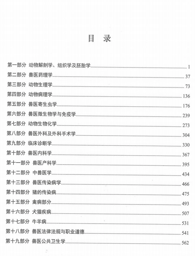 执业兽医学习资料合集